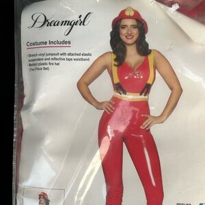 DREAMGIRL womens Adult Fiery Fatale firefighter Halloween cosplay Costume NWT